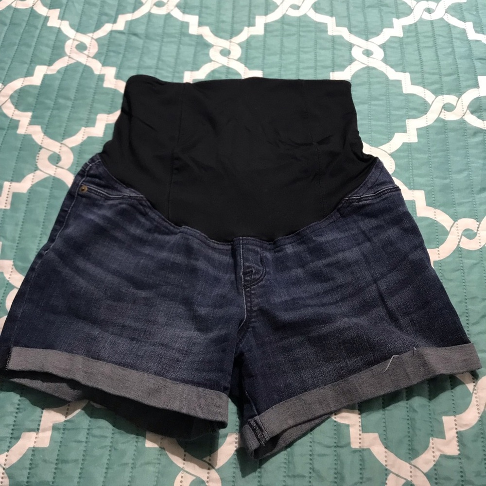 Maternity jean shorts